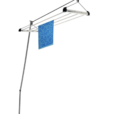 Stainless Steel 4 Pipes Roof/Ceiling Pulley Operated Drying Rack/Cloth Dryer/Clothes Hanger for Balcony/Passage/Bathroom - Image 2